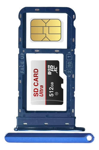 Bandeja Porta Sim Card Chip Compatible Moto G8 Dual Sim 