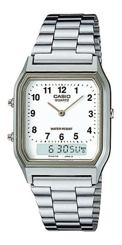 Relógio Casio Vintage Anadigi Aq-230a-7bmq Prata