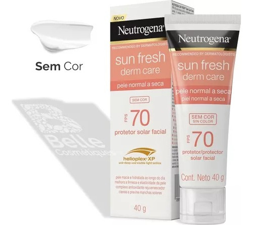 Protetor Solar Facial Neutrogena Sun Dry Skin Sem Cor Fps70