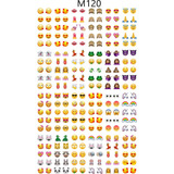 Cartelão 240 Adesivos Películas Unhas 3d Emoji M120