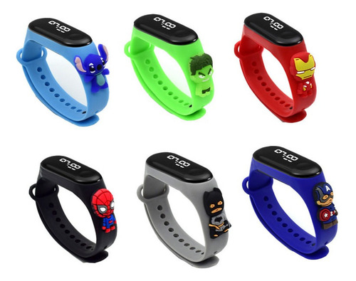 20 Piezas De Relojes Infantiles Led Impermeables De Silicona