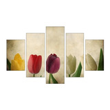 Cuadro Decorativo Moderno Flores Tulipanes Vintage