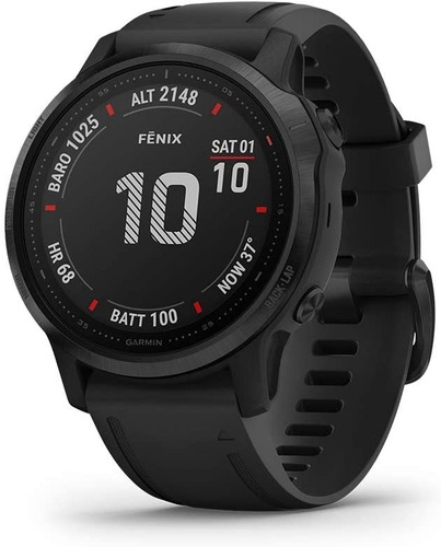 Garmin Fenix 6s Pro Correa Silicona Negro 42mm Reloj