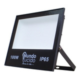 Reflector Led 100w Luz Calida 3500°k Ip66 Para Exteriores Color De La Carcasa Negro Color De La Luz Cálida