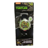 Reloj Lcd Ninja Turtles Con Luces Tortugas Ninja Color De La Correa Negro