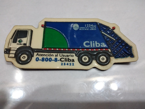 Imán P/heladera Cliba Camión De Recolección Residuos 8x4cm