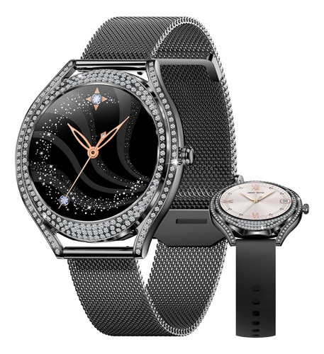 Relógio Inteligente Feminino Smartwatch Diamante Bluetooth 