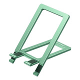 Soporte Para Celular Tablet Aluminio Plegable Verde Vention