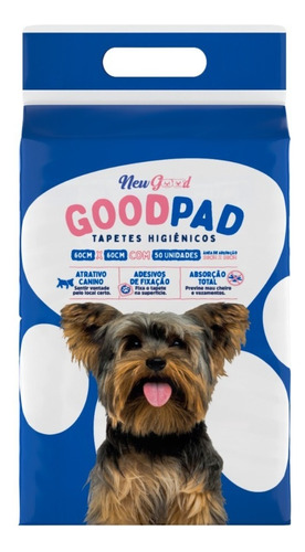 Tapete Higiênico Good Pad 50 Unidades 60x60cm Cães Cachorros