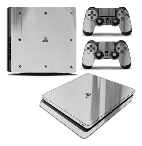 Skin Ps4 Slim Adesivo Película Playstation 4 Cromo