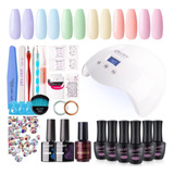 Gellen - Kit De Esmalte De Uñas De Gel Y Lámpara Uv De 24 W