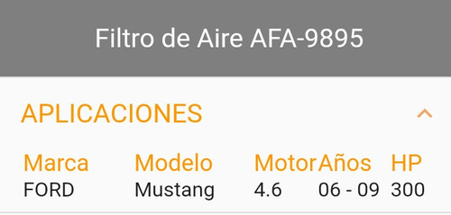 Filtro De Aire Ford Mustang 4.6 9895 Foto 7