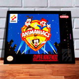 Quadro Decorativo Capa A4 33x25 Animaniacs Super Nintendo
