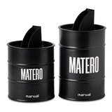 Set Matero Yerbera Azucarera Kit Latas Barril Ideal Regalo! 