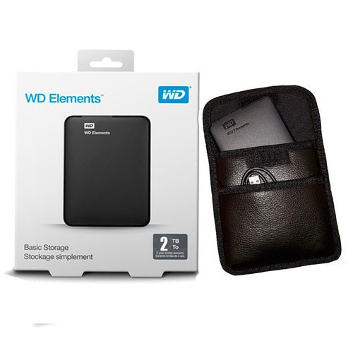 Disco Externo Hd Usb 3.0 Western Digital 2tb + Funda Cuero E