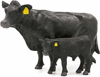 Vaca De La Granja Conjunto De Animales - Vaca Becerro Figura