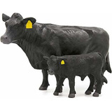 Vaca De La Granja Conjunto De Animales - Vaca Becerro Figura