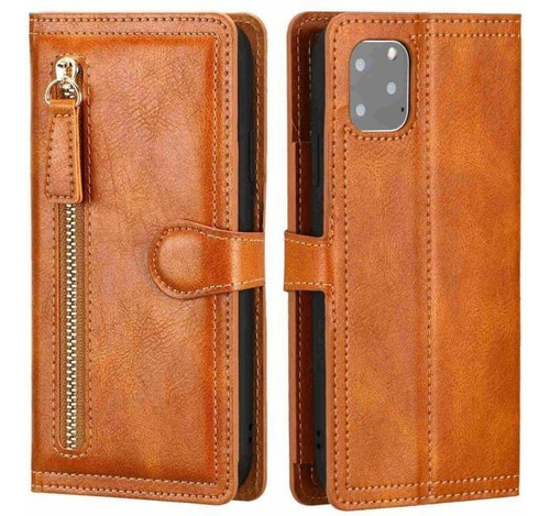 Funda Tipo Cartera Para iPhone Carcasa Con Tapa Cuero Suave