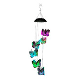 Led Solar Wind Chimes Borboleta Ao Ar Livre Pendurado Sinos