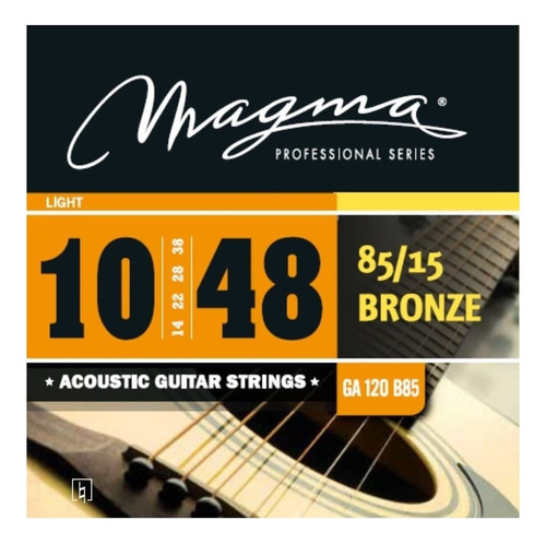 Encordado Guitarra Acústica Magma Ga120b 010 Bronce 8515