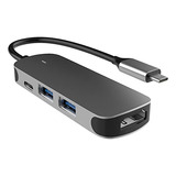 Adaptador Multipuerto Usb C Hub, Hub Usb-c 4 En 1 Con 4k Hdm