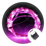 Guirnalda 100 Microled Alambre Plateado 10 M Rosa Usb + 220v