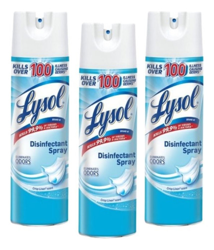 Lysol 3 Pack 475g C/u Antibacterial 99.9 Elimina Virus