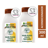 Garnier Fructis Hair Food Coco Acondicionador Kit X 2 Repara
