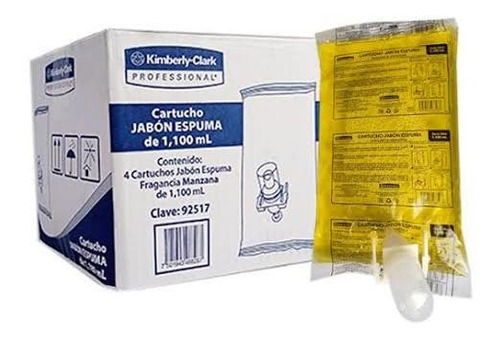 Jabón Espuma Amarillo 4pzas Kimberly Clark Cartucho