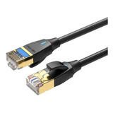 Cable De Red Vention Cat8 Certificado - Ultra Fino Portatil  5 Metros - Premium Patch Cord - Sftp Rj45 Ethernet 40gbps - 2000 Mhz - 100% Cobre - Ikibij