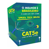 Caixa Cabo De Rede Cat5e Speed Tech Azul 305m 100% Homologa.