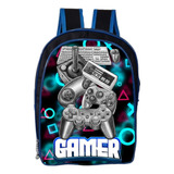 Mochila Infantil Escolar Menino Gamer- Cabe Cadernos Grandes