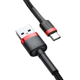 Cable Usb Tipo C 2.0 Baseus Rojo/negro Con Entrada Usb Salida Usb-c