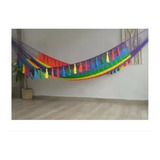 Hamaca Yucateca Modelo Multicolor Nylon+ Par De Sogas Gratis