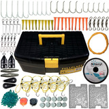 Caja Kit Armado Profesional Pesca Variada + 80 Accesorios 