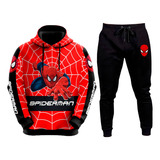 Conjunto De Moletom Infantil Filme Homem Aranha Herói