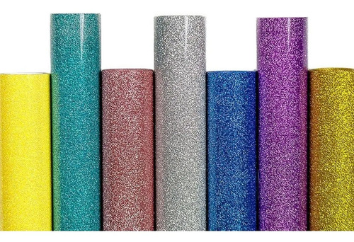 Vinil De Corte Glitter Adhesivo 63x100 Cm, (varios Colores)