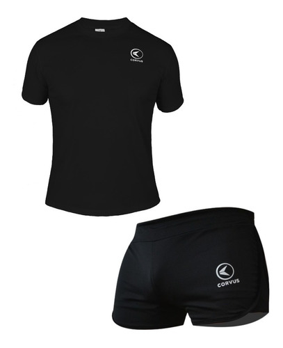 Conjunto Remera Short Deportivo Corvus Futbol Running Gimnas