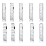 Kit 10 Luminária De Emergência 30 Led Recarregável Bivolt