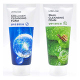 Espuma Facial Coreana_colágeno & Caracol_ Limpia Poros (4pz)