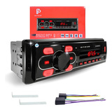 Aparelho Radio Automotivo Som Universal 1 Din 2usb Bt Sd Aux