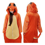 Pijama Mameluco De Charmander Naranja, Felpa-polar Talla Ch