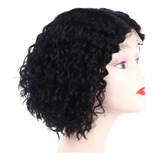 30cm Cabello Humano 4 * 4 Encaje Bob Peluca Rizada Negro