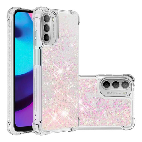 Capa De Telefone Transparente Glitter Cute Liquid Quicksand