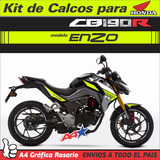 Calcos Para Honda Cb190r Modelo Enzo - Envios A Todo El Pais