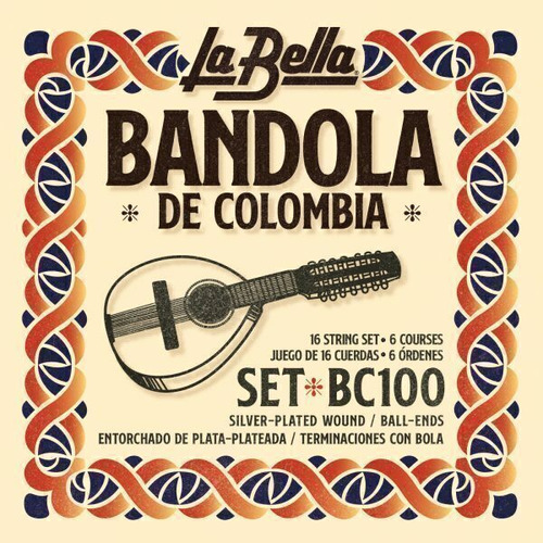 Encordado Bandola 16 Cuerdas La Bella Bc100