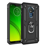 Funda Uso Rudo Para Moto G7 Play + Cristal Templado