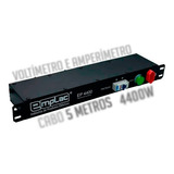 Régua Rack 20a Cabo 5 Metros 8+1 Tomadas 4400w Voltím/amper Cor Preto 127v/220v