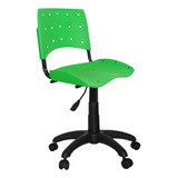 Cadeira Giratória Plástica Verde Anatômica - Ultra Móveis Material Do Estofamento Plástico