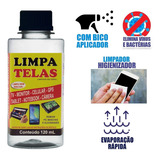 Limpa Tela 120ml + Microfibra Celular Note Tv Led Lcd Tablet